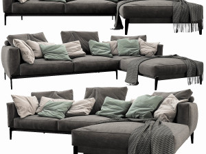 flexform romeo chaise lounge Modelo 3D