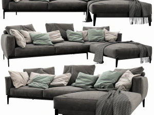 flexform romeo chaise lounge 3D Model