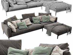 flexform romeo chaise lounge 3D Model