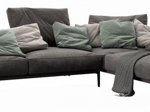 flexform romeo chaise lounge Modelo 3D