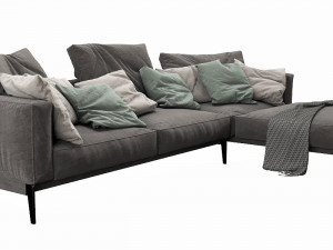 flexform romeo chaise lounge Modelo 3D