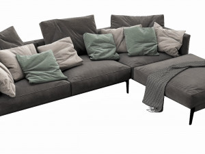 flexform romeo chaise lounge Modelo 3D