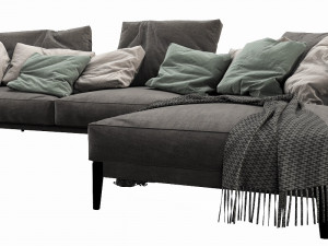 flexform romeo chaise lounge Modelo 3D
