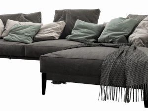 flexform romeo chaise lounge 3D Model