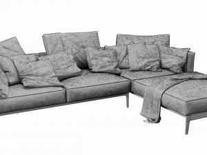 flexform romeo chaise lounge Modelo 3D