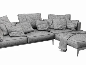 flexform romeo chaise lounge 3D Model