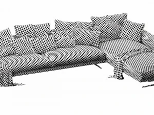 flexform campiello chaise lounge 3D Model