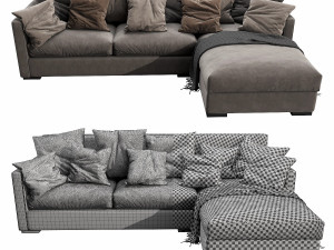 meridiani belmon chaise lounge 3D 模型