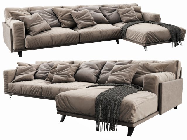 arflex frame chaise lounge f3 Model 3D .c4d .max .obj .3ds .fbx .stl .blend 