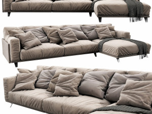 arflex frame chaise lounge f3 Model 3D