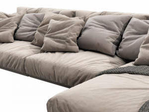 arflex frame chaise lounge f3 Model 3D