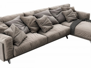 arflex frame chaise lounge f3 Model 3D