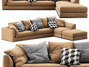 bb italia richard sofa 3D Model