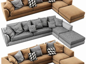 bb italia richard sofa 3D Model