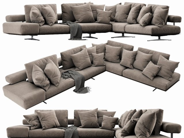 flexform wing sectional 3D Model .c4d .max .obj .3ds .fbx .stl .blend 