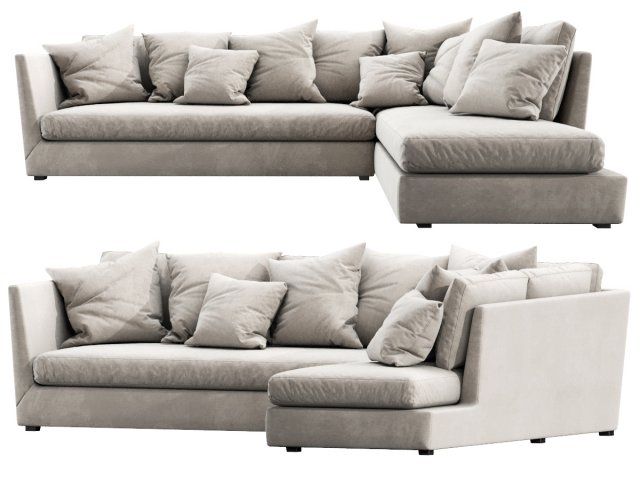 flexform victor chaise lounge 3D Model .c4d .max .obj .3ds .fbx .stl .blend