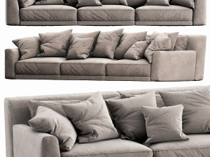 poliform paris seoul 3 seater Modelo 3D