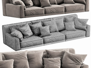 poliform paris seoul 3 seater Modelo 3D