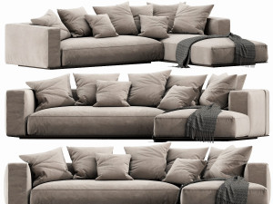 flexform grandemare chaise lounge 3D Model
