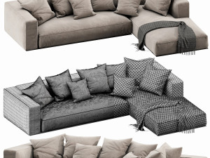 flexform grandemare chaise lounge Modelo 3D