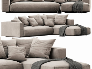 flexform grandemare chaise lounge Modelo 3D