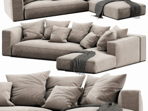 flexform grandemare chaise lounge Modelo 3D
