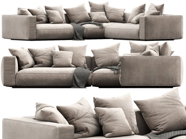 flexform grandemare sectional 3D Model .c4d .max .obj .3ds .fbx .stl .blend 