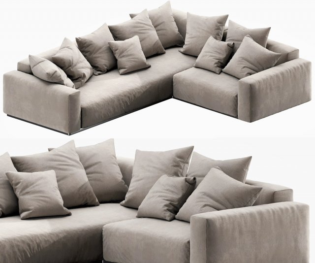 flexform lario sectional Model 3D .c4d .max .obj .3ds .fbx .stl .blend