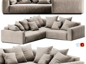 flexform lario sectional 3D Model