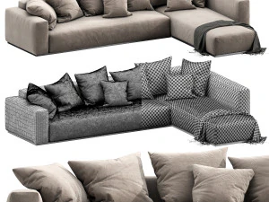 flexform lario chaise lounge 3D Model