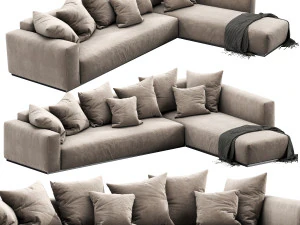 flexform lario chaise lounge 3D Model