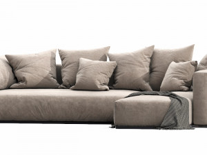 flexform lario chaise lounge Modello 3D