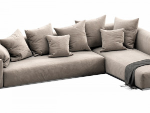 flexform lario chaise lounge Modello 3D