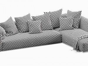 flexform lario chaise lounge Modello 3D