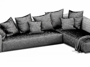 flexform lario chaise lounge 3D Model