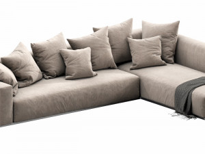 flexform lario chaise lounge Modello 3D