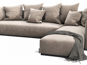 flexform lario chaise lounge Modello 3D