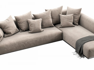flexform lario chaise lounge Modello 3D