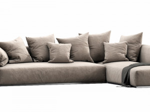 flexform lario chaise lounge Modello 3D