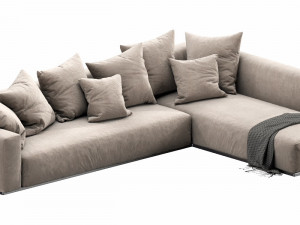 flexform lario chaise lounge Modello 3D