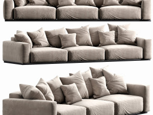 flexform lario chaise lounge Modello 3D