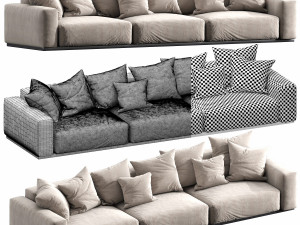 flexform lario chaise lounge Modello 3D