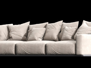 flexform lario chaise lounge Modello 3D