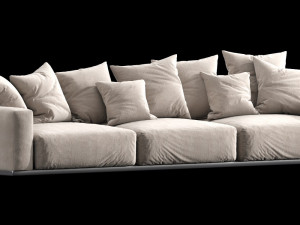 flexform lario chaise lounge Modello 3D