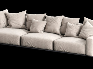 flexform lario chaise lounge Modello 3D