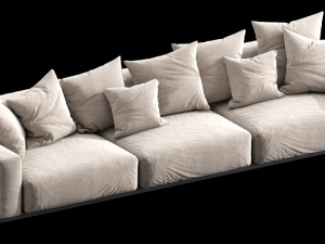 flexform lario chaise lounge Modello 3D