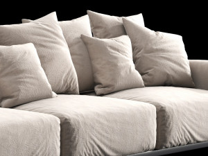 flexform lario chaise lounge Modello 3D