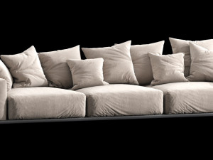 flexform lario chaise lounge Modello 3D