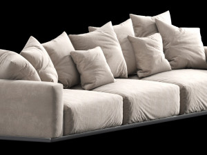 flexform lario chaise lounge Modello 3D