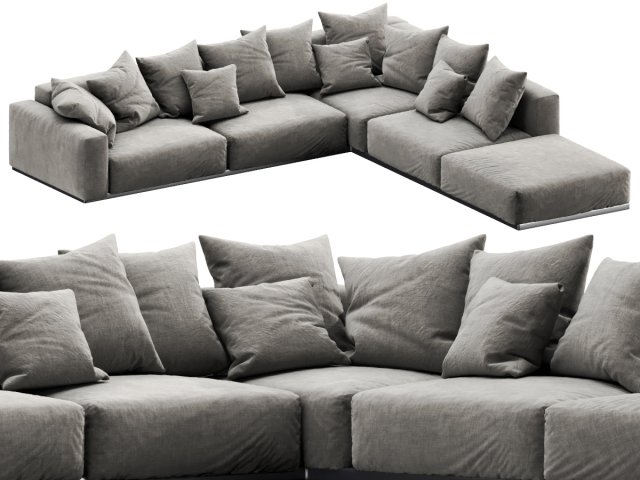 flexform lario sectional 3Dモデル .c4d .max .obj .3ds .fbx .stl .blend 
